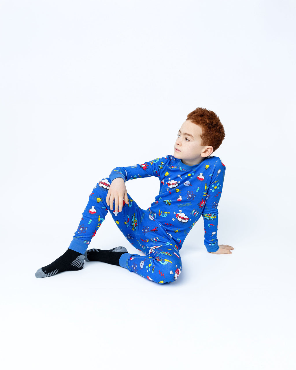Science | Kid's Pajama Set in Cobalt
