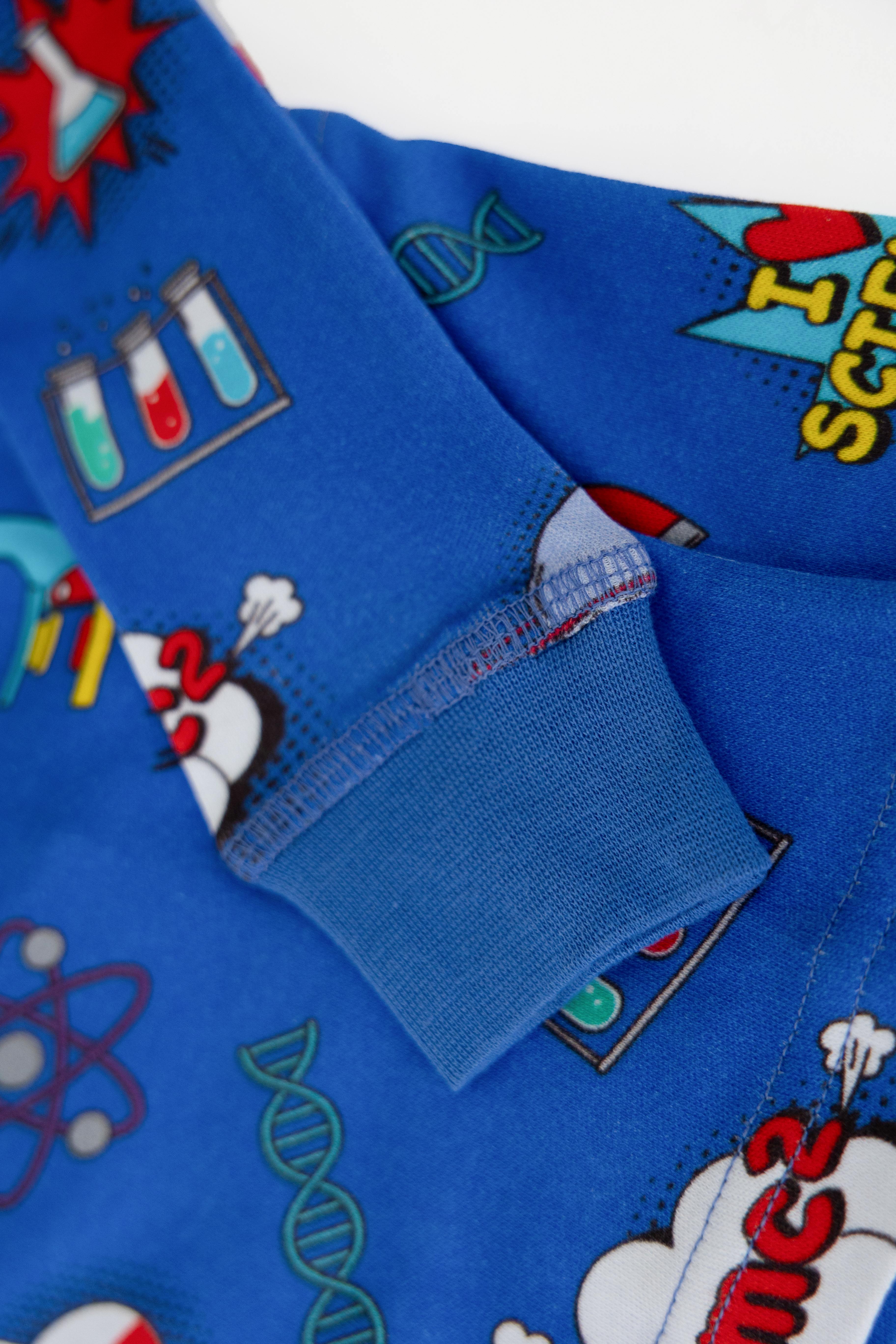 Science | Kid's Pajama Set in Cobalt